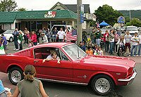 Red mustang parade photo