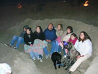 sand bunker on Seaside Beach during fireworks display