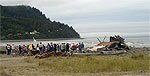 The 1806 saltmakers camp on the beach by Tillamook Head, Seaside, Oregon